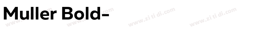 Muller Bold字体转换